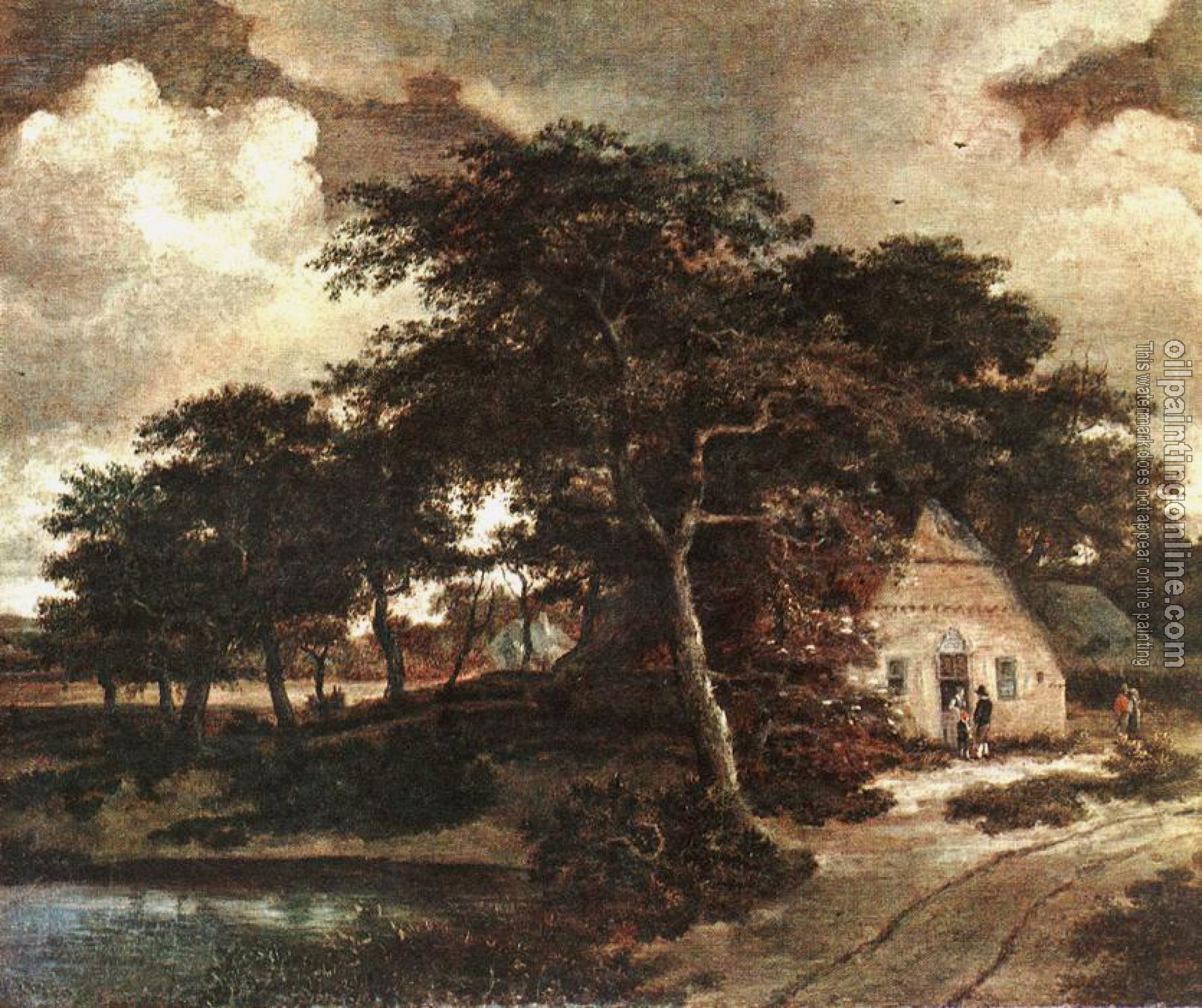 Meindert Hobbema - Landscape with a Hut